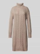 Tom Tailor Regular Fit Strickkleid mit Rollkragen in Beige Melange, Gr...