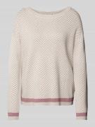 Tom Tailor Oversized Strickpullover mit U-Boot-Ausschnitt in Taupe, Gr...