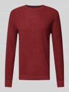 Tom Tailor Regular Fit Strickpullover mit geripptem Rundhalsausschnitt...