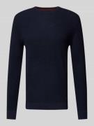 Tom Tailor Regular Fit Strickpullover mit geripptem Rundhalsausschnitt...