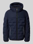 Tom Tailor Hybrid Jacke mit abnehmbarer Kapuze in Marine, Größe L