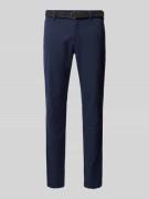 Tom Tailor Slim Leg Chino mit Gürtel in Marine, Größe 30/32