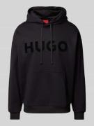 HUGO Hoodie mit Label-Print Modell 'Ditchle' in Black, Größe M