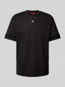 HUGO T-Shirt mit Label-Details Modell 'Deternati' in Black, Größe S