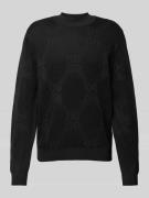 HUGO Strickpullover mit Rundhalsausschnitt Modell 'Sylor' in Black, Gr...