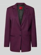 HUGO Blazer mit Reverskragen Modell 'Amyia' in Aubergine, Größe 34