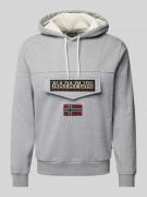 Napapijri Hoodie mit Label-Patch Modell 'BURGEE' in Mittelgrau, Größe ...