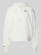 Lacoste Sport Hoodie mit Label-Patch in Offwhite, Größe 34