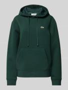 Lacoste Sport Hoodie mit Label-Badge in Dunkelgruen, Größe 42