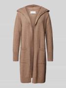 Armedangels Longcardigan mit Kapuze Modell 'WARMAA' in Beige, Größe L