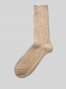 camano Socken mit geripptem Abschluss in Camel, Größe 39-42