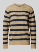 MOS MOSH Strickpullover mit Rundhalsausschnitt Modell 'THORA' in Beige...