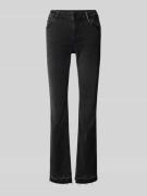 MOS MOSH Slim Fit Jeans mit offenem Saum Modell 'Ashley' in Dunkelgrau...