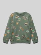 Name It Sweatshirt mit gerippten Abschlüssen Modell 'NENNO' in Oliv, G...