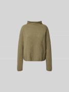 Filippa K Oversized Pullover mit Stehkragen in Khaki, Größe M