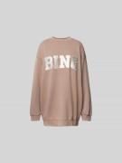 Anine Bing Oversized Sweatshirt mit Label-Detail in Lila, Größe L