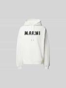 Marni Oversized Hoodie aus reiner Baumwolle in Weiss, Größe 48