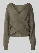 MSCH Copenhagen Strickpullover in Wickel-Optik Modell 'Zinelle' in Sch...