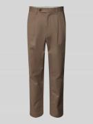 SELECTED HOMME Regular Tapered Fit Bundfaltenhose mit Gürtelschlaufen ...