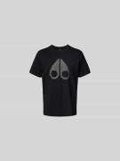 Moose Knuckles T-Shirt mit Label-Print in Black, Größe L