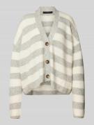 Vero Moda Relaxed Fit Strickjacke mit Streifenmuster Modell 'NATHALIE'...