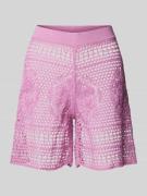 Mango Loose Fit Shorts mit Häkelspitze Modell 'NUSA' in Pink, Größe L