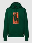 POLO RALPH LAUREN Hoodie mit Label-Print in Dunkelgruen, Größe XL