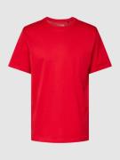 Schiesser Relaxed Fit T-Shirt mit geripptem Rundhalsausschnitt in Rot,...