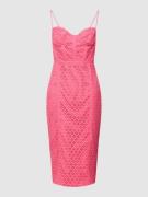 Bardot Knielanges Kleid mit Spitzenbesatz Modell 'CHARLEY' in Pink, Gr...