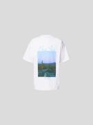 Blue Sky Inn Oversized T-Shirt mit Motiv-Print in Weiss, Größe L