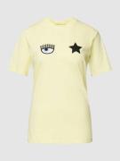 Chiara Ferragni T-Shirt mit Motiv-Stitching Modell 'EYE STAR' in Gelb,...