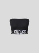 Kenzo Cropped Bandeau-Top mit Label-Prints in Black, Größe S