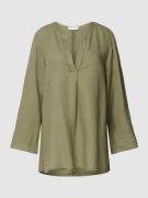 CINQUE Blusenshirt aus Leinen Modell 'PANTELLERIA' in Khaki, Größe 36