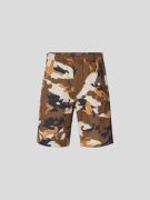 WOOD WOOD Shorts mit Camouflage-Muster in Mittelbraun, Größe L