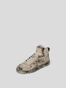 Diesel High Top Sneaker aus echtem Rindsleder in Beige, Größe 42