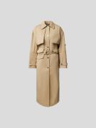 Nanushka Trenchcoat mit Umlegekragen in Beige, Größe L