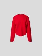 Victoria Beckham Wollpullover in Ripp-Optik in Rot, Größe M