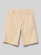 Tom Tailor Chino-Shorts mit Gürtelschlaufen in Sand, Größe 140