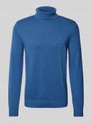 Christian Berg Men Rollkragenpullover mit Woll-Anteil und Label-Stitch...