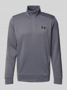 Under Armour Sweatshirt mit Troyer-Kragen in Anthrazit, Größe L