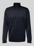 Under Armour Sweatshirt mit Troyer-Kragen in Black, Größe L