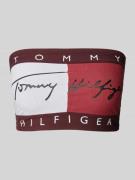 TOMMY HILFIGER Bandeau-BH mit Label-Print in Bordeaux, Größe L