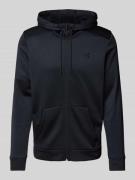 Under Armour Sweatjacke mit Label-Print in Black, Größe L