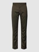 BOSS Orange Slim Fit Chino mit Allover-Muster in Oliv, Größe 32/34