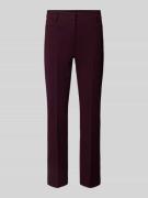 MAC Slim Fit Stoffhose mit Leistentaschen Modell 'Annalena' in Aubergi...