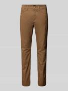 BOSS Slim Fit Chino mit Strukturmuster Modell 'DELAWARE' in Camel, Grö...