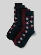 Jack & Jones Socken mit Label-Detail Modell 'XMAS SKULL' im 5er-Pack i...