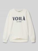 Mango Sweatshirt mit Label-Print Modell 'dublini' in Offwhite, Größe 1...