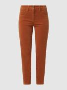 Luisa Cerano Skinny Fit Samthose mit Modal-Anteil in Rostrot, Größe 44