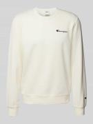 CHAMPION Sweatshirt mit Label-Stitching in Offwhite, Größe L